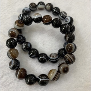 กำไลข้อมือหินนำโชค อาเกตดวงตาสวรรค์ Black Eye Agate หินแห่งชัยชนะ