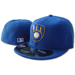 หมวกเบสบอล Milwaukee Brewers สีฟ้าเข้ม สําหรับผู้ชาย และผู้หญิง