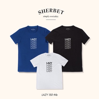 sherbettee|เสื้อยืดลาย LAZY ใหม่