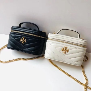 Tory Burch Kira Series กระเป๋าถือ กระเป๋าสะพายไหล่ หนังแกะ แต่งสายโซ่คล้อง สําหรับสตรี