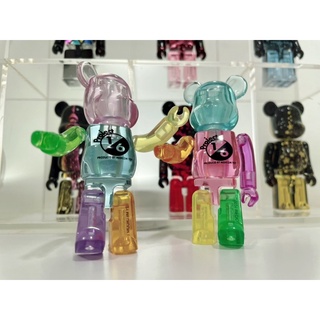 (ของแท้ญี่ปุ่น) BE@RBRICK MIX CLEAR（Blue ver.）/BE@RBRICK MIX CLEAR（Pink ver.) (Bearbrick)