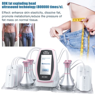 New portable 6 in 1 80k cavitation ultrasonic radio frequency fat burning slimming machine body sculpting skin tightenin