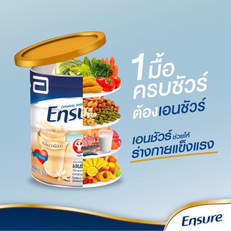 ภาพสินค้าEnsure เอนชัวร์ วานิลลา แบบถุงเติม 1.6 กิโลกรัม ค่าส่ง 35 บาท  Ensure Vanilla Sachet 1.6 kg จากร้าน happy_health.by_or บน Shopee ภาพที่ 6