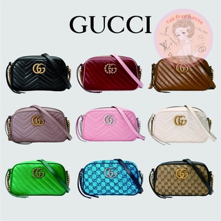 Shopee ราคาต่ำสุด 🔥ของแท้ 100% 🎁 Brand New Gucci GG Marmont Small Shoulder Bag