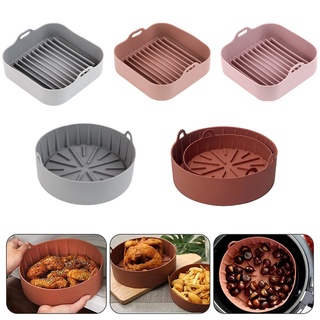 ♞▧AirFryer Silicone Pot Air Fryer Molds Accessories Oven Mold for Baking Tray Fried Chicken Pizza Grill Airfryer Pan Acc