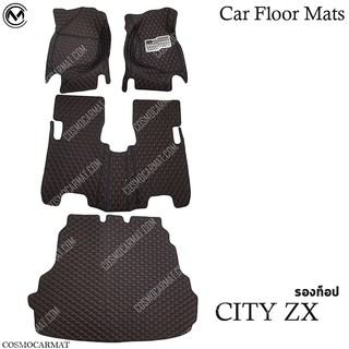 พรมรถ City ZX (รองท็อป) พรมปูพื้น รถยนต์ HONDA - CITY ZX รองTOP ปี1996-2007 รับประกัน 1ปี ตรงรุ่น 100%
