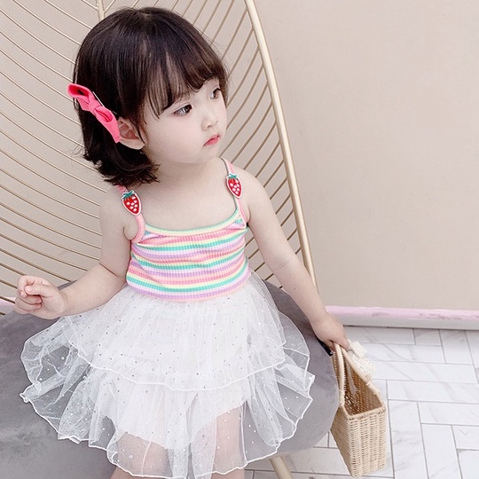 เสื้อกล้าม-ลายทาง-สีสันสดใส-สไตล์เกาหลี-สําหรับเด็กผู้หญิง-อายุ-1-6-ปี