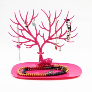 Deer Ear Necklace Ring Pendant Bracelet Jewelry Tray Tree Display Stand