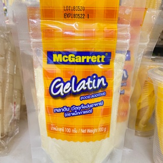 พร้อมส่ง เจลาตินผง Gelatin 100g. Mcgarrett