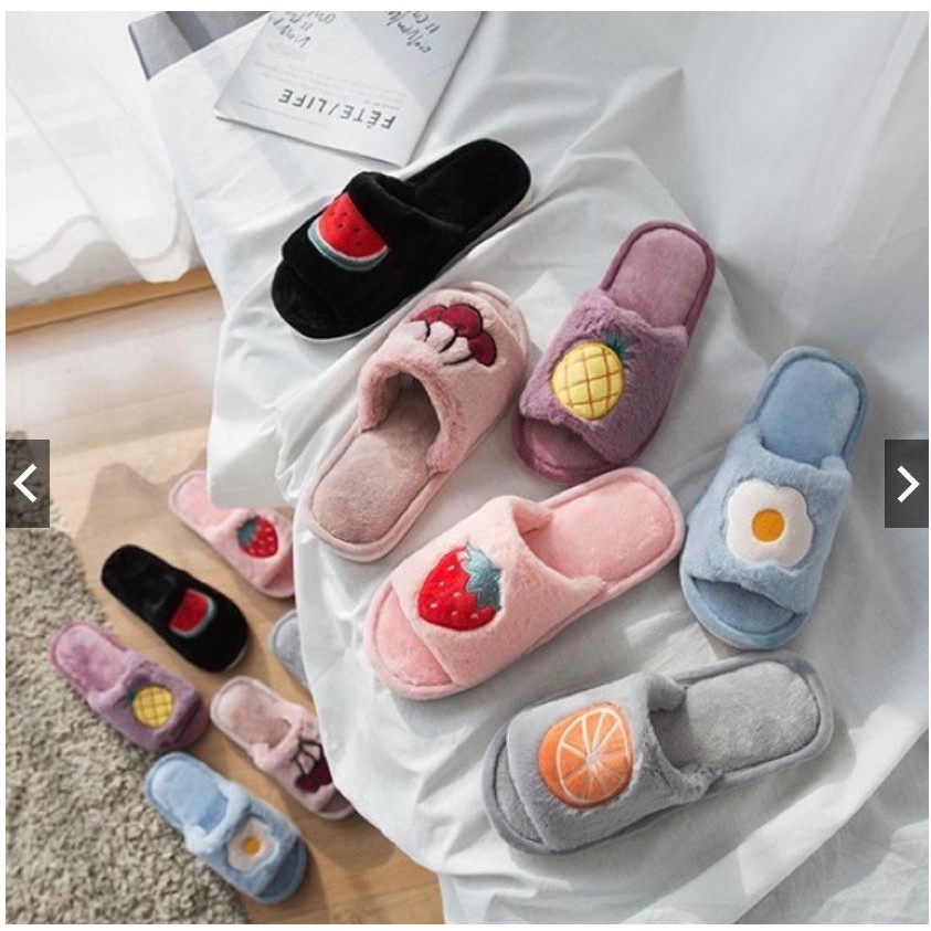 ภาพหน้าปกสินค้าพร้อมส่งทุกแบบ รองเท้า slippers ลายผลไม้ นุ่มเท้าใส่สบาย จากร้าน saball28 บน Shopee
