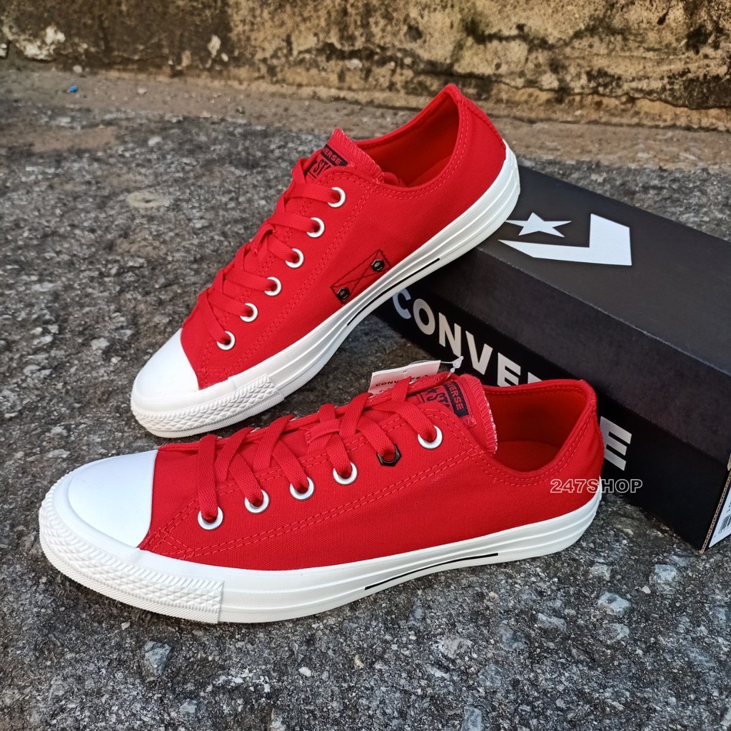 รองเท้าผ้าใบคอนเวิร์ส-คอนเวิร์ส-แท้-100-converse-all-star-ox-red-16-5739cf9re-พร้อมส่ง