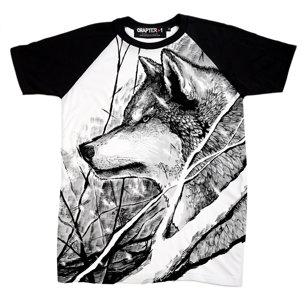 เสื้อยืด-แขนสั้น-แชปเตอร์วัน-ยามิ-ลาย-หมาป่า-ผ้านิ่ม-wolf-yami-chapter-one-t-shirt