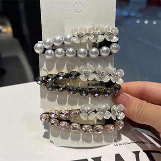 Korean style luxurious pearl and diamond hairpin