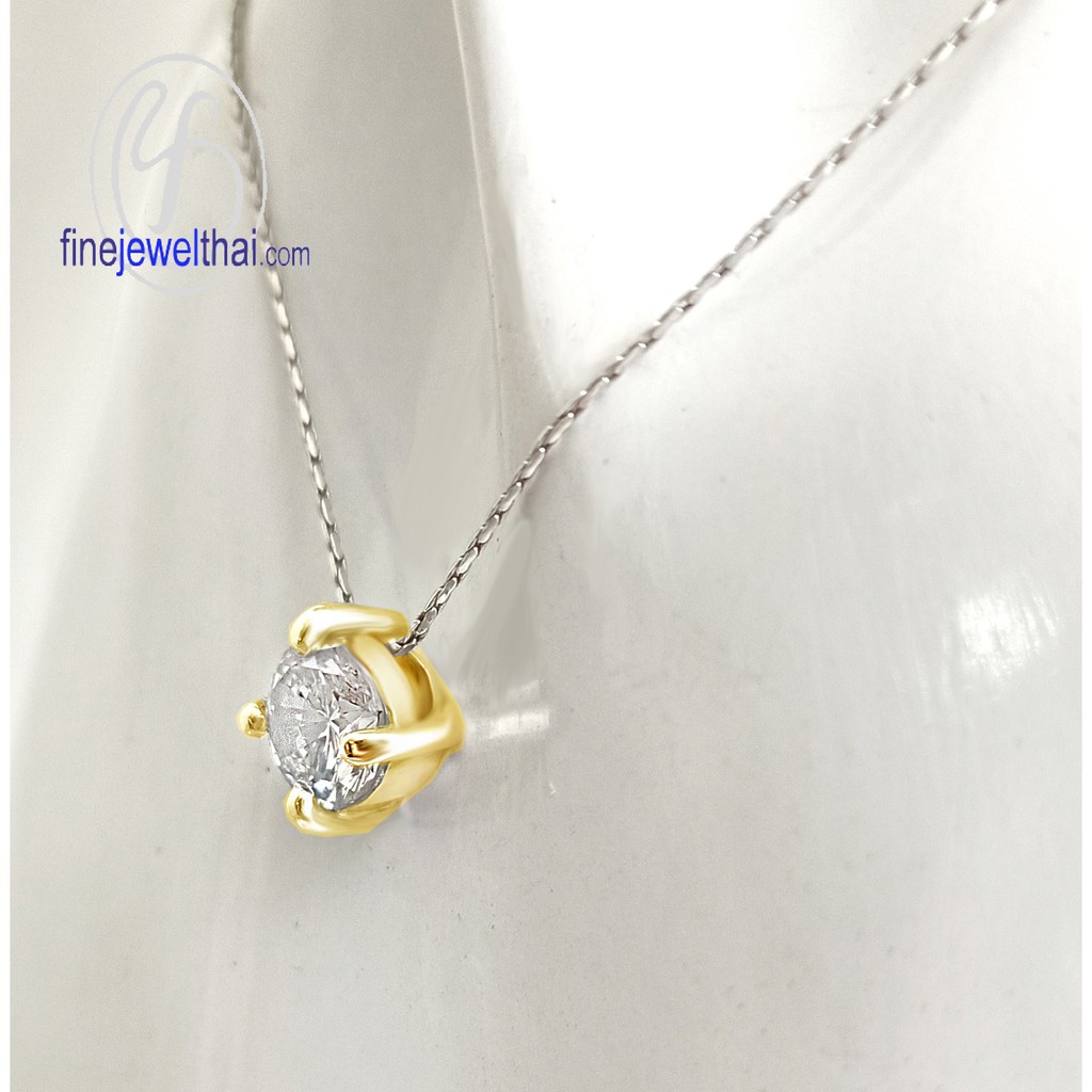 finejewelthai-จี้-เพชร-จี้เพชร-เพชรพรีเมียม-pendant-silver-diamond-cz-p1068cz00e-g-p1068cz00e-pg
