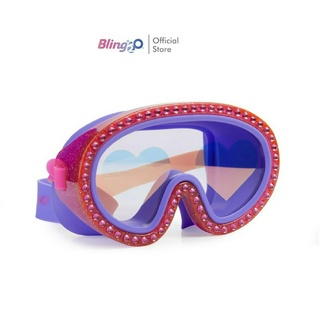 BLING2O แว่นตาดำน้ำเด็กสีสดใส ยอดฮิตจากอเมริกาชื่อ ROCK STAR HEART GLITTER MASK RASPBERY ป้องกันฝ้าเเละ UV ถ่ายรูปสวย