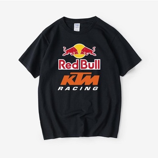 เสื้อยืดโอเวอร์ไซส์Ktm ทีมชุดแข่งรถจักรยานยนต์ Heavy รถจักรยานยนต์ off-road เสื้อยืดแขนสั้นเสื้อผ้าผู้ชายและผู้หญิงรอบคอ