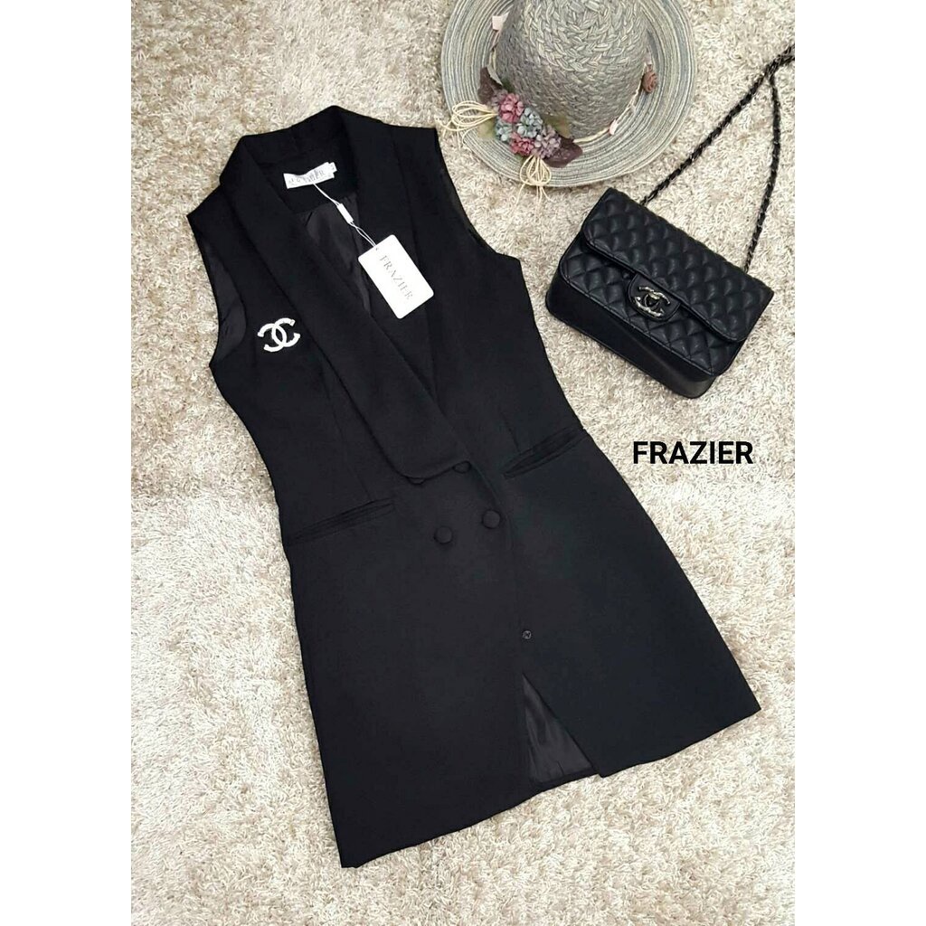 เดรสทรง-blazer-ปกเหลี่ยมมนยาว