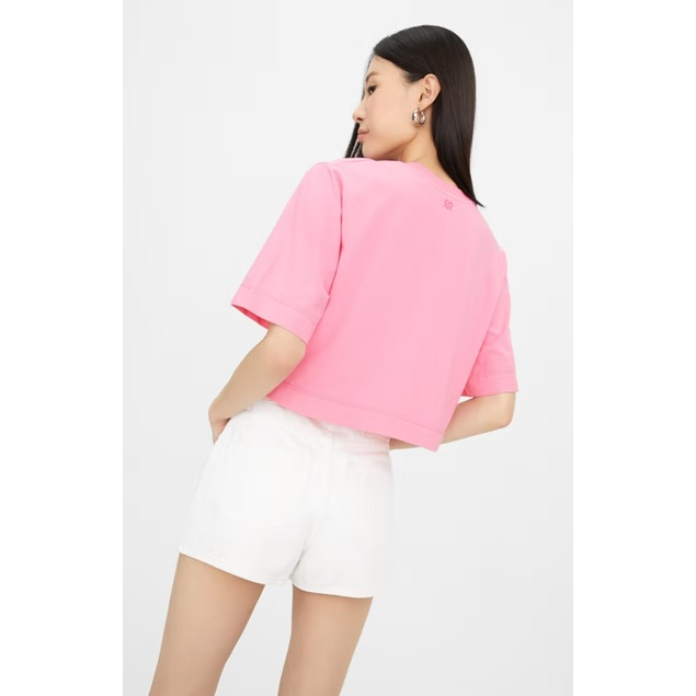 เสื้อครอป-pomelo-pantone-sustainable-cropped-tee-pink