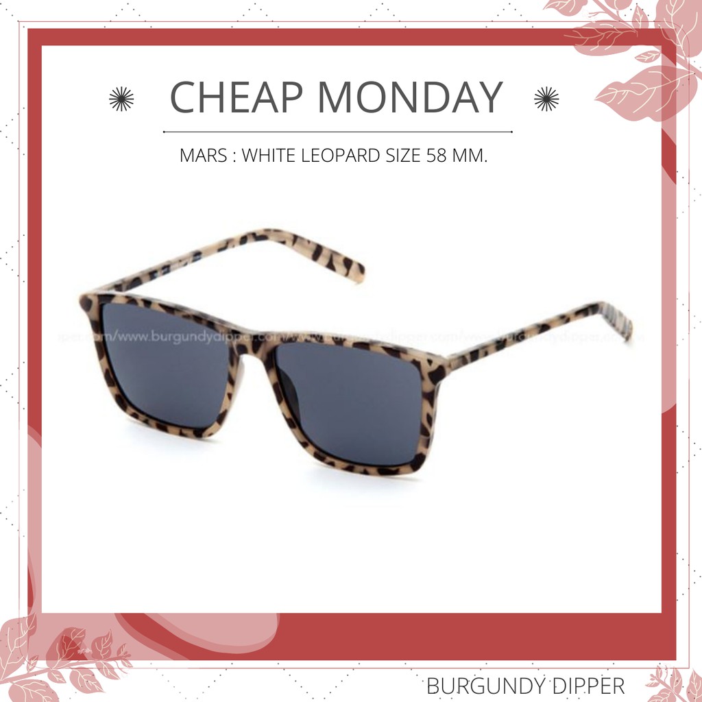 แว่นกันแดด CHEAP MONDAY รุ่น MARS : WHITE LEOPARD SIZE 58 MM. | Shopee ...