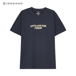 【🔥🔥】GIORDANO เสื้อยืดผู้ชาย คอกลม แขนสั้น - Mens Printed Tee 01092302