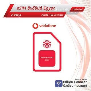 eSIM Egypt Sim Card Unlimited Daily Vodafone : ซิมอียิปต์ เน็ตไม่อั้น3-8วัน by ซิมต่างประเทศBillion Connect