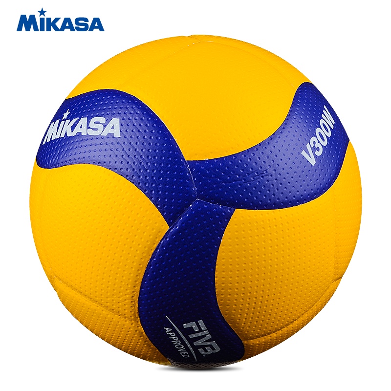ราคาและรีวิวOfficial FIVB Mikasa ลูกวอลเลย์บอล V300W หนัง PU ไซซ์ 5