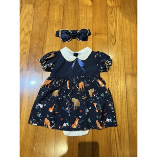 Booboo baby brand size 18-24m งานสวยมาก used พร้อมคาดผมน่ารัก