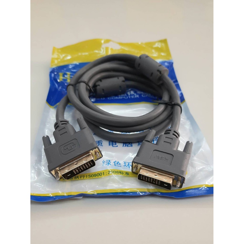 cable-dvi-สายต่อจอคอม-ความยาว1-5-m-อุปกรณืต่อพ่วงคอมกับจอ-สายหนาเส้นใหญ่-สัญญานดี-ภาพชัด