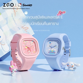 Zhengang Sanrio Co-Branded Cinnamon Dog นาฬิกาข้อมือควอตซ์ สายซิลิโคน กันน้ํา ลายการ์ตูน สําหรับเด็กผู้หญิง นักเรียน