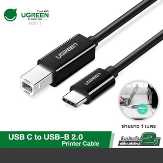ภาพหน้าปกสินค้าUGREEN รุ่น 80811 สายต่อปริ้นเตอร์ USB C to USB Type B 2.0 Cable Type C Printer Scanner Cord ซึ่งคุณอาจชอบสินค้านี้