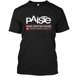 เสื้อยืด ผ้าฝ้าย 100% พิมพ์ลาย Paiste Hand Crafted Sounddesign สุดเท่ ราคาS-5XL