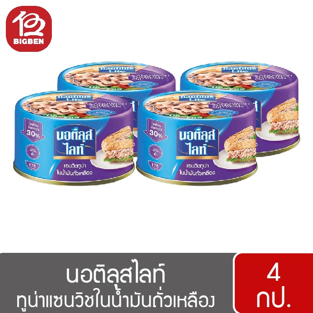 แพ็ค-4-กระป๋อง-nautilus-นอติลุสไลท์-ทูน่า-ขนาด-165กรัม-น้ำหนักเนื้อ-125กรัม