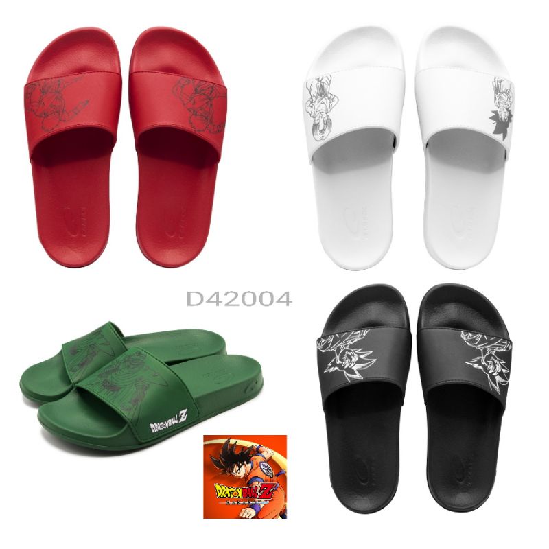 ภาพหน้าปกสินค้าDragon​ball​ Z​ xGambol รองเท้าแตะสวม​ DM42004 ดรากอนบอล​ ไซส์ชาย​เด็กโตและหญิง​ แกมโบล​ 38-44 ขาว แดง ดำ​ ชมพู​ เขียว​