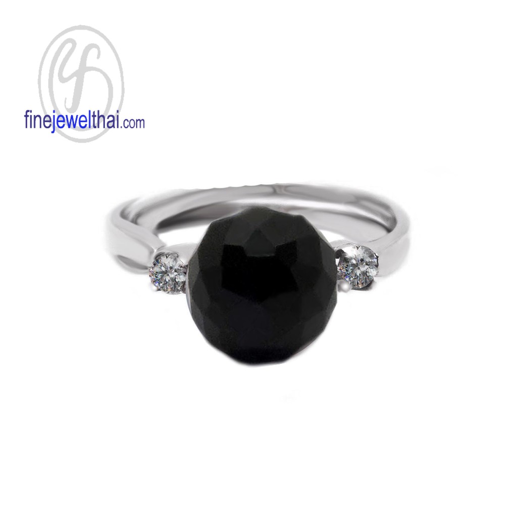 finejewelthai-แหวนนิล-แหวนเงิน-แหวนประจำเดือนเกิด-onyx-silver-ring-r1136on