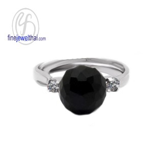 Finejewelthai แหวนนิล-แหวนเงิน-แหวนประจำเดือนเกิด/ Onyx-Silver-Ring - R1136on