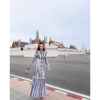 Maxi เดรสยาวแขนยาว พิมลาย By ALYSSASHOP