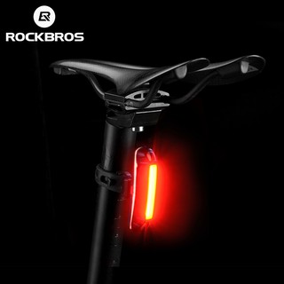 Rockbros ไฟ LED แบบชาร์จ USB สําหรับจักรยาน