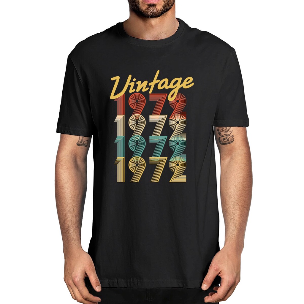 t-shirt-เสื้อยืดลําลอง-แขนสั้น-พิมพ์ลาย-1972-limited-edition-50th-birthday-สไตล์วินเทจ-สําหรับผู้ชาย-อายุ-50-ปีs-5xl