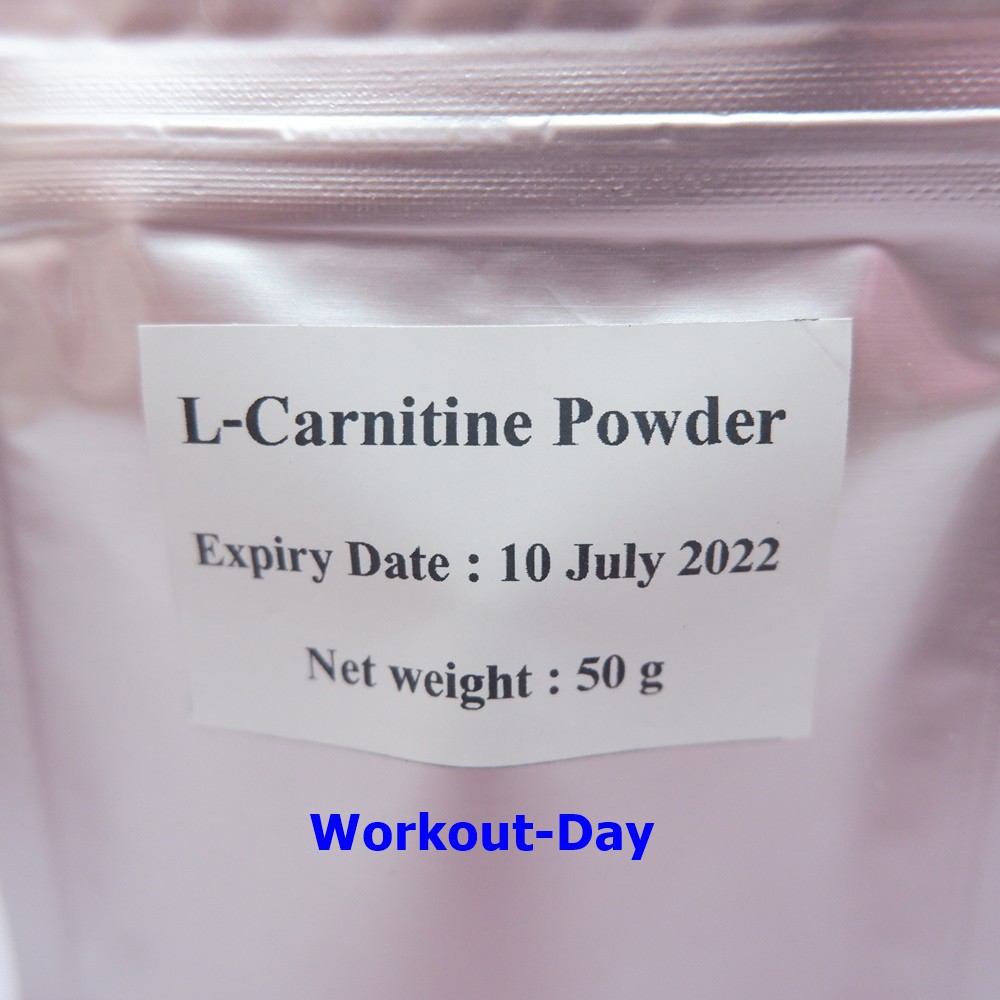 ภาพหน้าปกสินค้าL-Carnitine แอลคาร์นิทีน ลดไขมัน ลดน้ำหนัก เร่งการเผาผลาญ ขนาด50กรัม จากร้าน workoutday บน Shopee