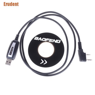 ภาพหน้าปกสินค้า<Erudent> สายเคเบิล Usb 2Pin 1 เส้น พร้อมซอฟต์แวร์ซีดี สําหรับ Baofeng Uv-5R ที่เกี่ยวข้อง