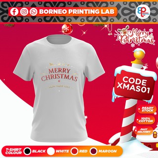 Christmas Design 01💥【Ready Stock】2021 T-Shirt Christmas Design Series | Baju Krismas | Couple T-Shirt | Unisexเสื้อยืดผ