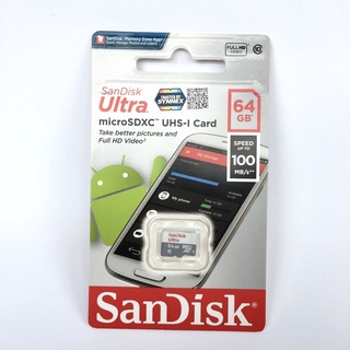 ภาพหน้าปกสินค้าSandisk 64 GB Ultra MicroSDXC UHS-I card class 10 มือถือ สมาร์ทโฟน กล้องวงจรปิด กล้องติดรถ Action camera ที่เกี่ยวข้อง