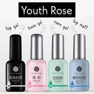 🌹 Youth Rose 🌹Top | Base | Care gel ท็อปกุหลาบ เบสกุหลาบ 15ml