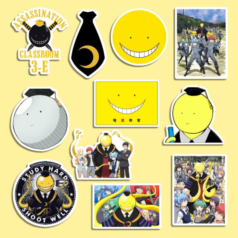 สติกเกอร์-ลายการ์ตูนอนิเมะ-assasination-classroom-karma-akabane-nagisa-shiota-koro-sensei-akabane-karma