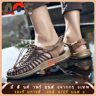 AOFUU 🔥 จัดส่งรวดเร็ว2-3วัน 🔥 ส้นสัมผัสทรงรองเท้าแตะชาย-หญิง รองเท้าแตะส้นสูง Women Shoes Flat Women Sandals