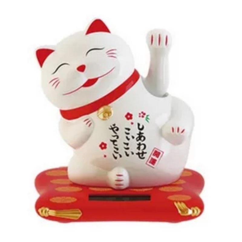 แมวกวัก-ตุ๊กตาแมว-แมวญี่ปุ่น-พลังงานแสงอาทิตย์สําหรับตกแต่งรถยนต์-แมวกวักเรียกทรัพย์-ค้าขายร่ำรวย-lucky-fortune