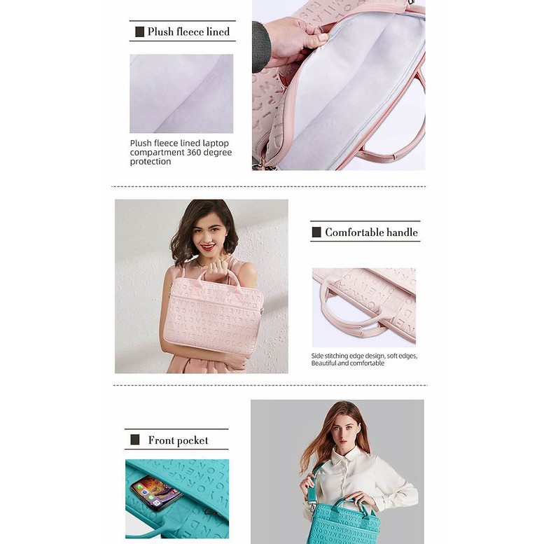 พร้อมส่ง-กระเป๋าแล็ปท็อปใส่ipad-notebookขนาด13-3นิ้ว-และ15-4นิ้ว-มี4สีให้เลือก-เนื้อผ้ากันน้ำ