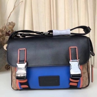 Coach  TRACK CROSSBODY IN COLORBLOCK SIGNATURE CANVAS (COACH C2725)