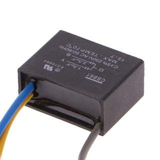 CRE✿ Black CBB61 1.5uF+2.5uF 3 Wires AC 250V 50/60Hz Capacitor For Ceiling Fan