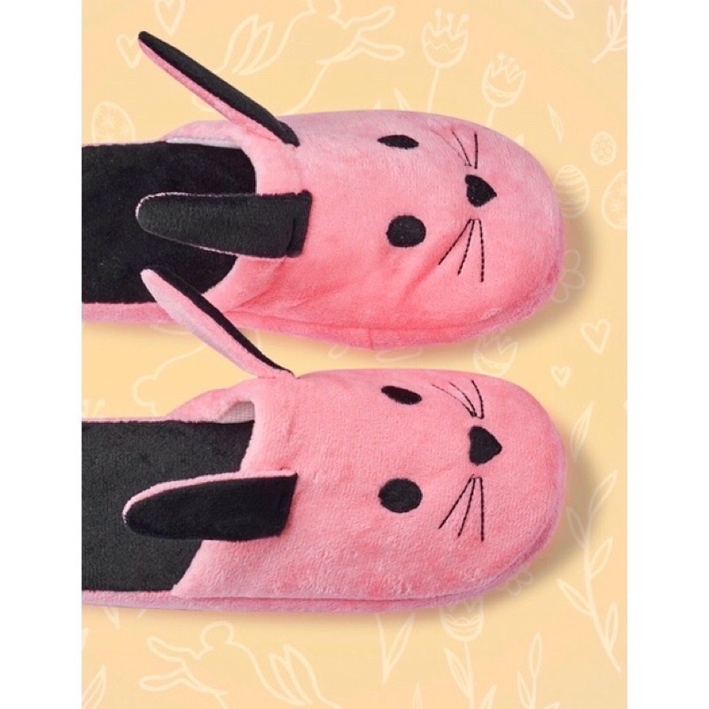 รองเท้าใส่ในบ้านรูปกระต่ายน้อยสีชมพู